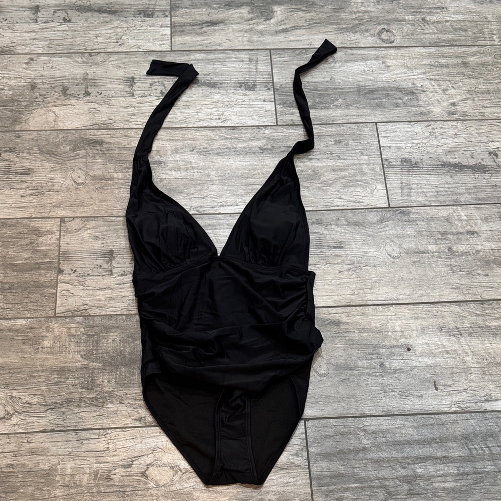 NWT Black Halter Swimsuit